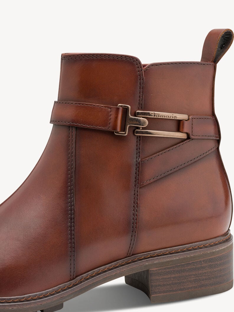 bootie in pelle - marrone 1-25391-45-348 compra tamaris stivaletti online
