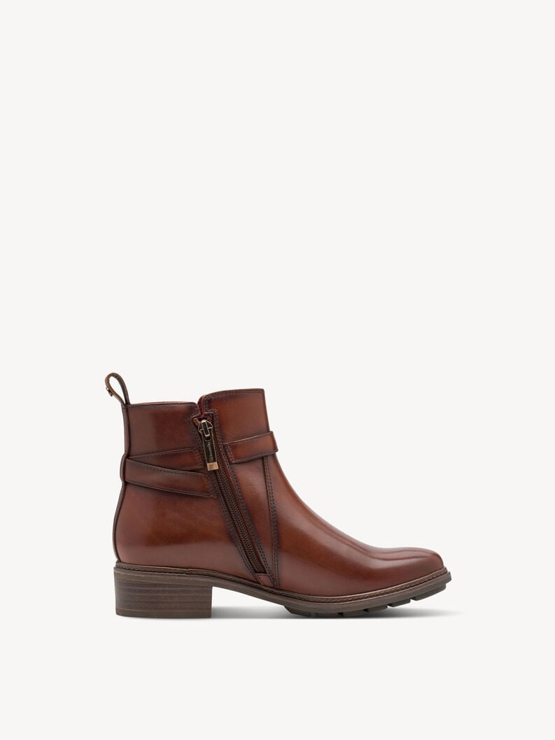 bootie in pelle - marrone 1-25391-45-348 compra tamaris stivaletti online