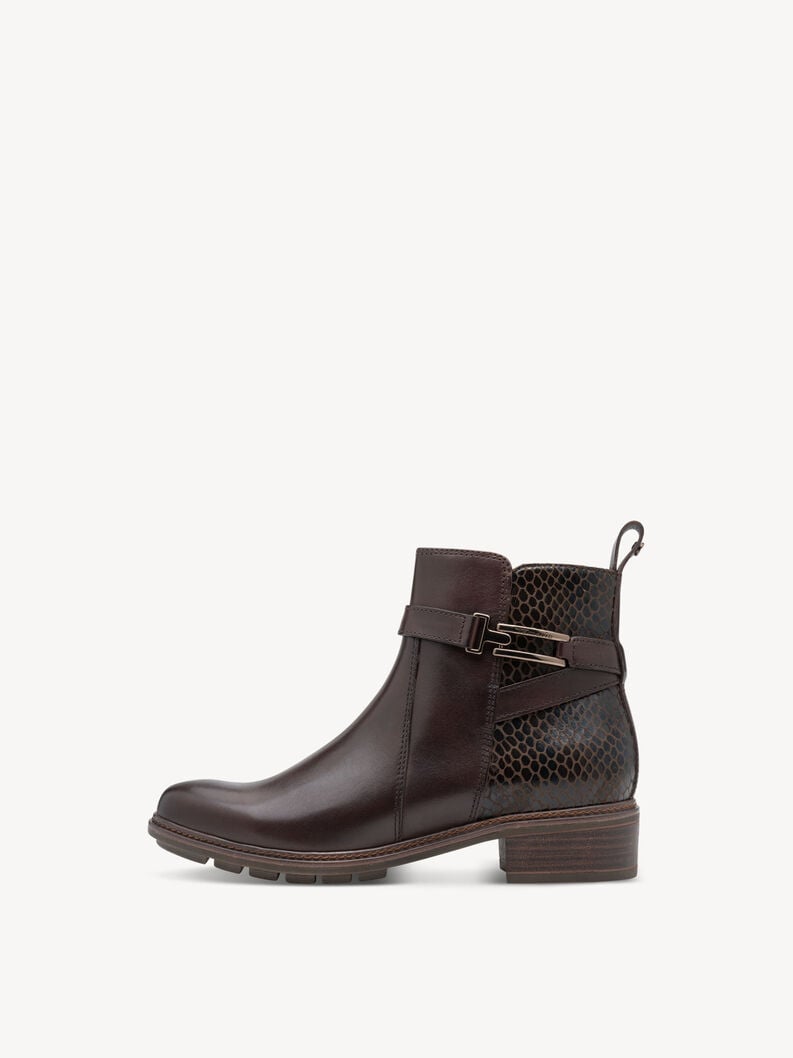 bootie in pelle - marrone 1-25391-45-3b3 compra tamaris stivaletti online