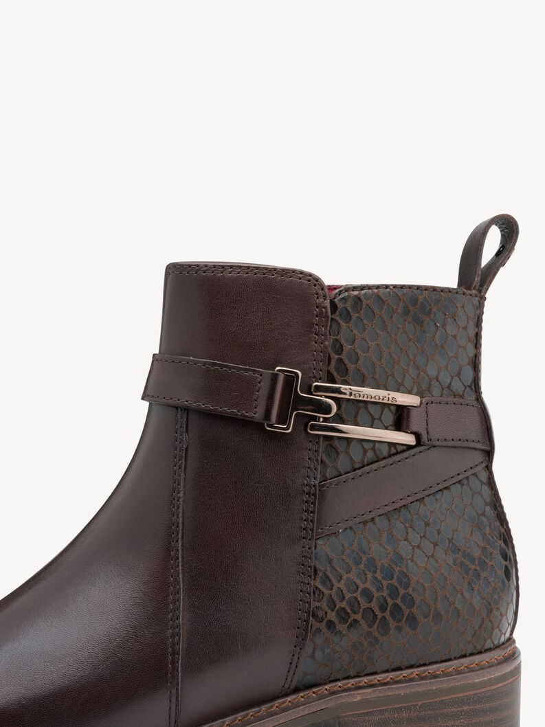 bootie in pelle - marrone 1-25391-45-3b3 compra tamaris stivaletti online