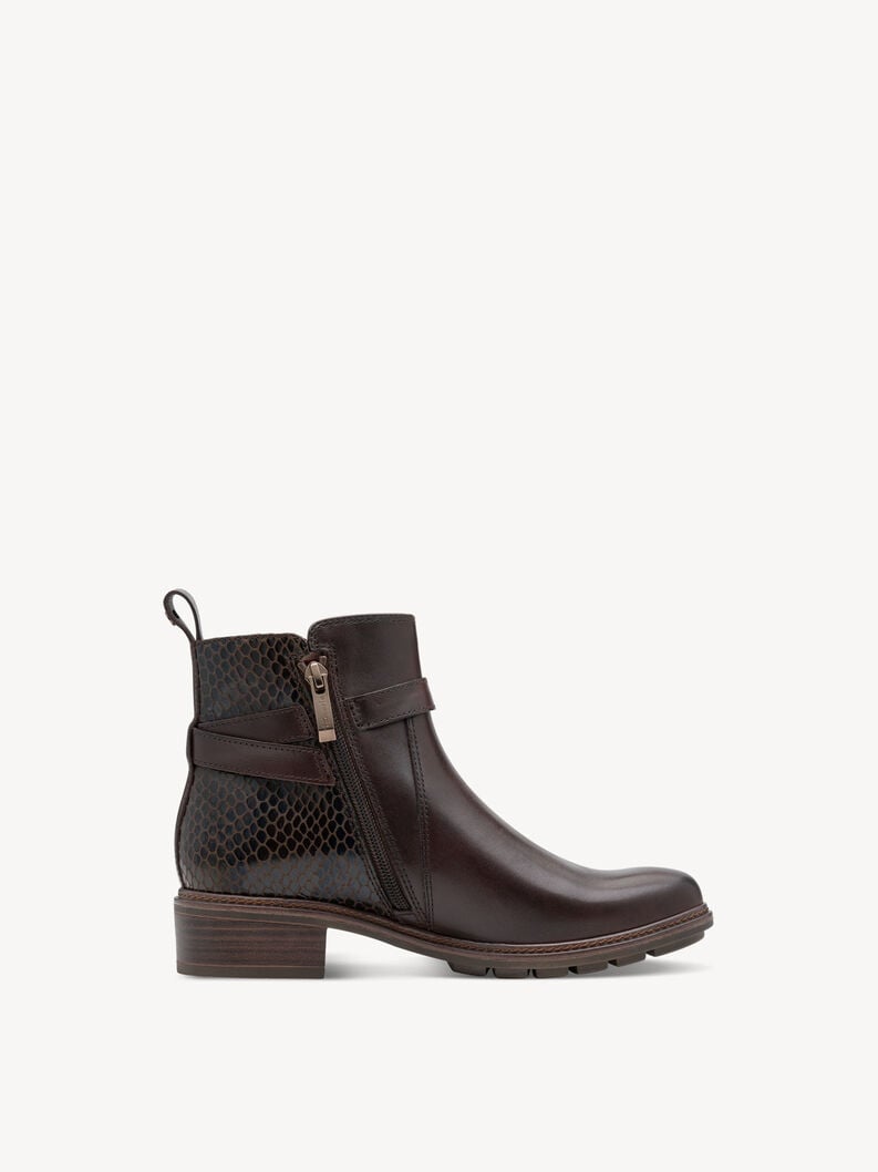 bootie in pelle - marrone 1-25391-45-3b3 compra tamaris stivaletti online