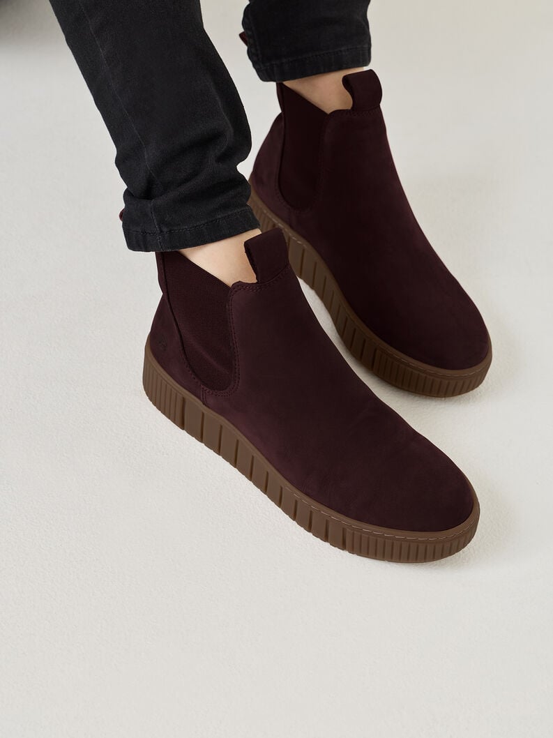 cuoio chelsea boot - rosso 1-25403-43-549 compra tamaris stivaletti online