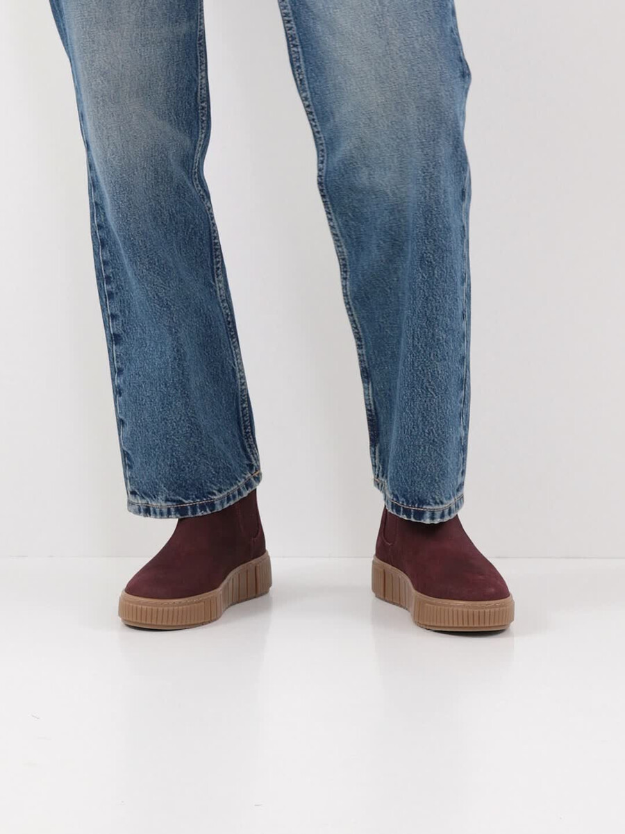 cuoio chelsea boot - rosso 1-25403-43-549 compra tamaris stivaletti online