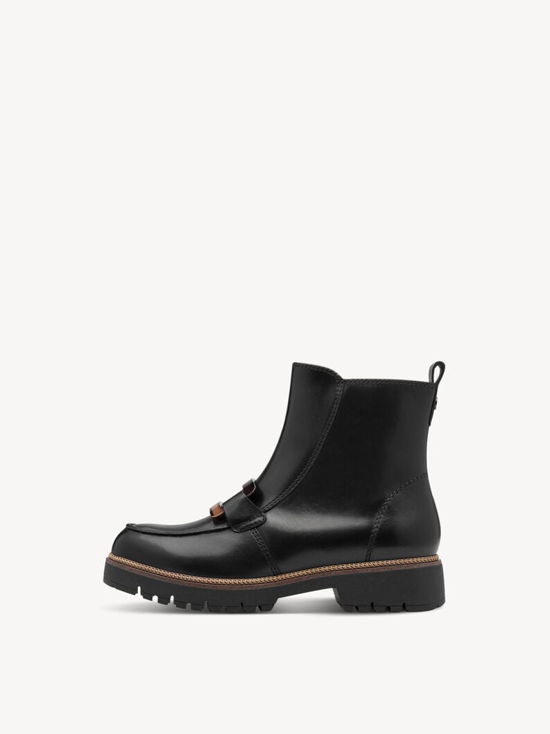 bootie in pelle - nero 1-25435-45-003 compra tamaris stivaletti online