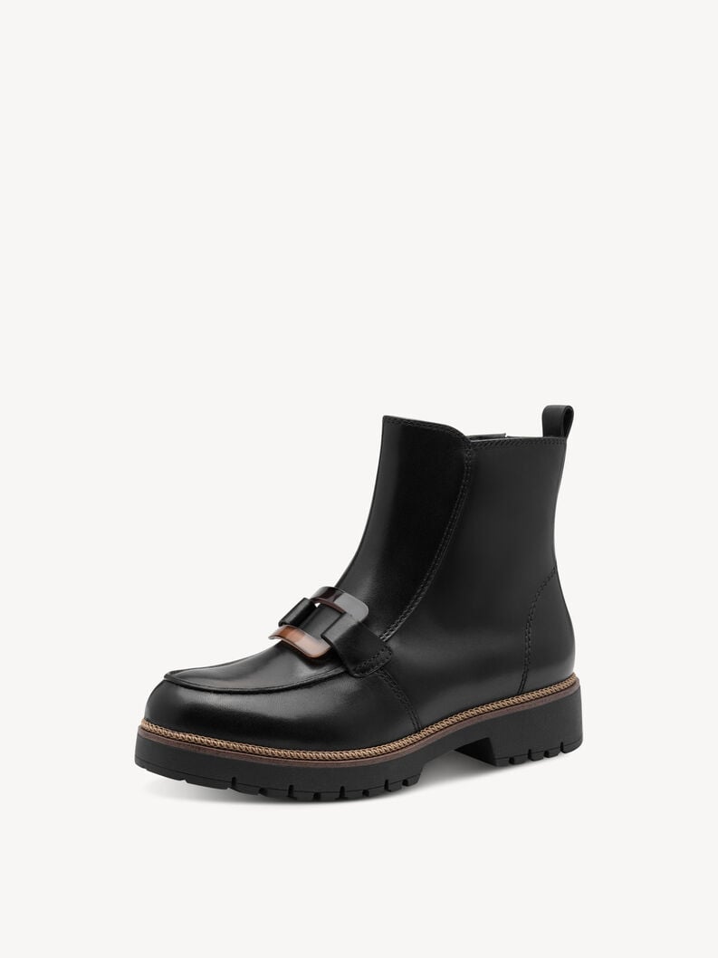 bootie in pelle - nero 1-25435-45-003 compra tamaris stivaletti online