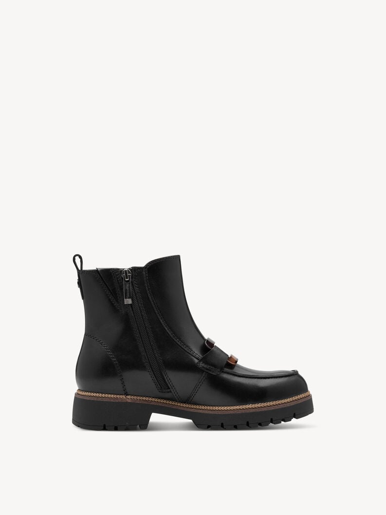 bootie in pelle - nero 1-25435-45-003 compra tamaris stivaletti online