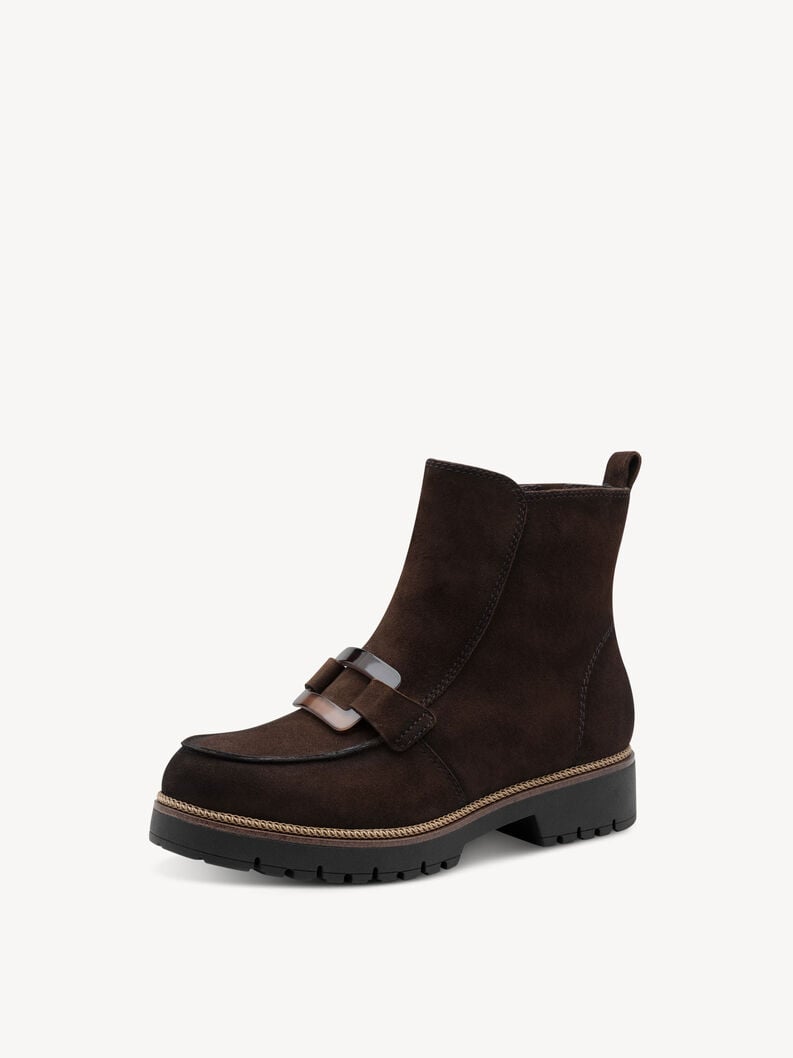 bootie in pelle - marrone 1-25435-45-304 compra tamaris stivaletti online
