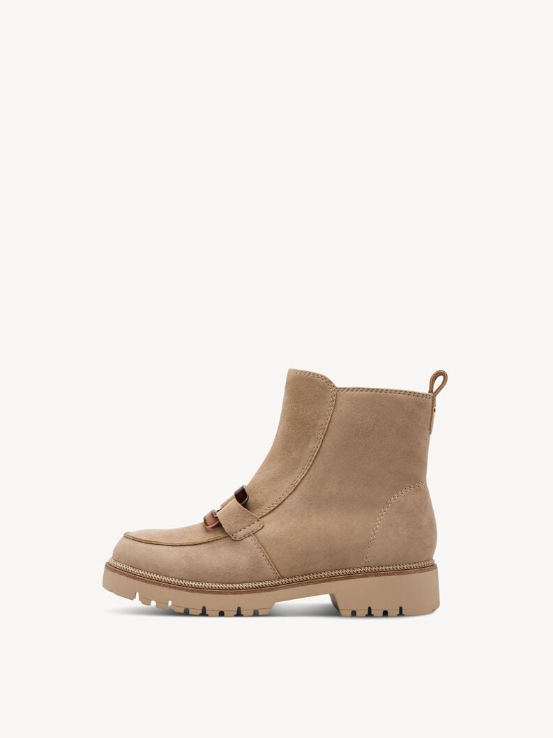 bootie in pelle beige 1-25435-45-400 compra tamaris stivaletti online