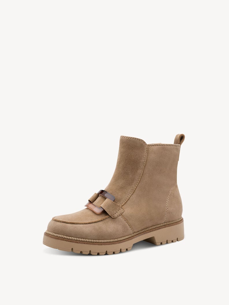 bootie in pelle beige 1-25435-45-400 compra tamaris stivaletti online