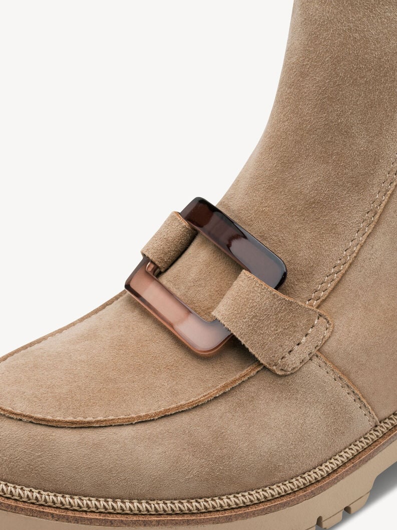 bootie in pelle beige 1-25435-45-400 compra tamaris stivaletti online
