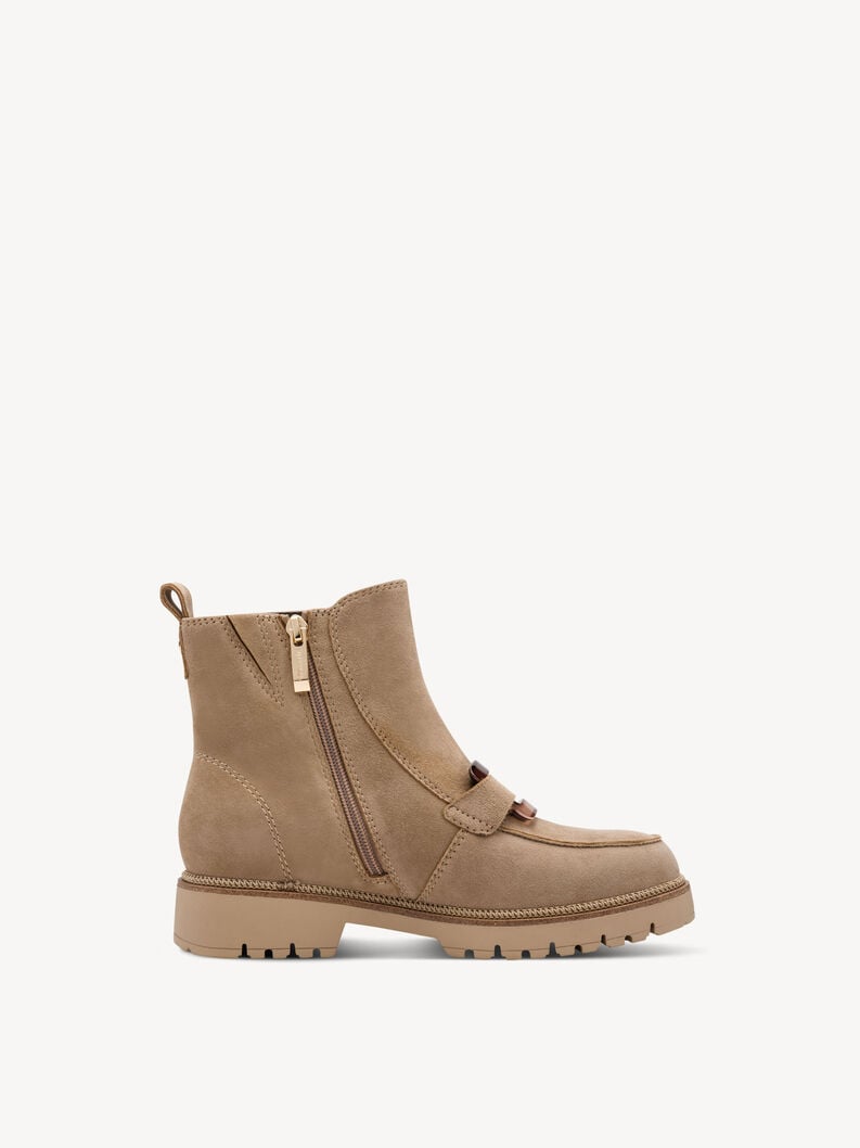 bootie in pelle beige 1-25435-45-400 compra tamaris stivaletti online