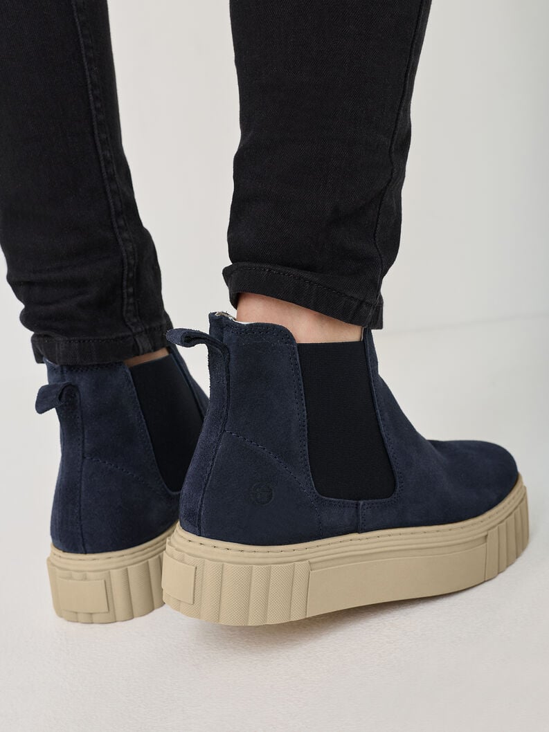 cuoio chelsea boot - blu 1-25460-41-805 compra tamaris stivaletti online