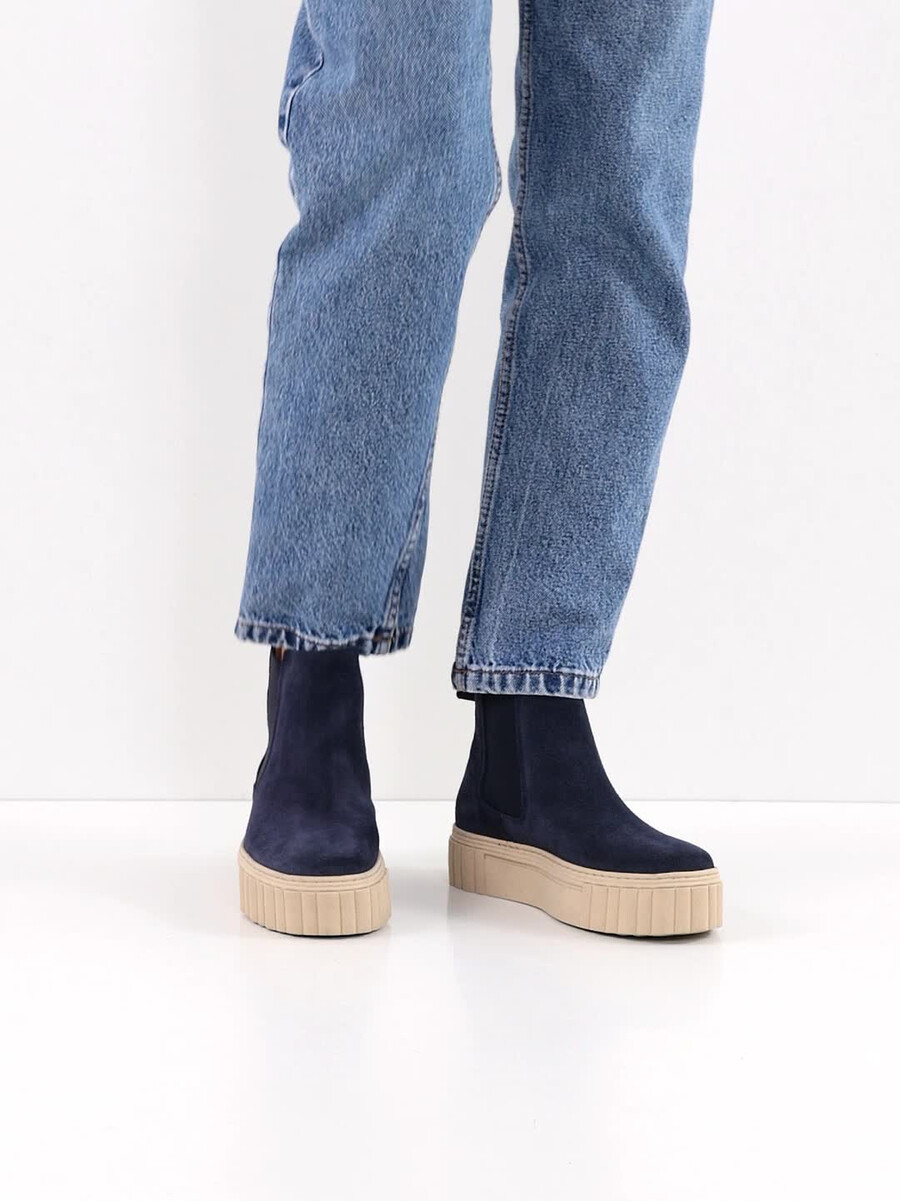 cuoio chelsea boot - blu 1-25460-41-805 compra tamaris stivaletti online