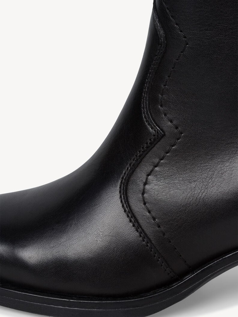 bootie in pelle - nero 1-25702-41-003 compra tamaris stivaletti online