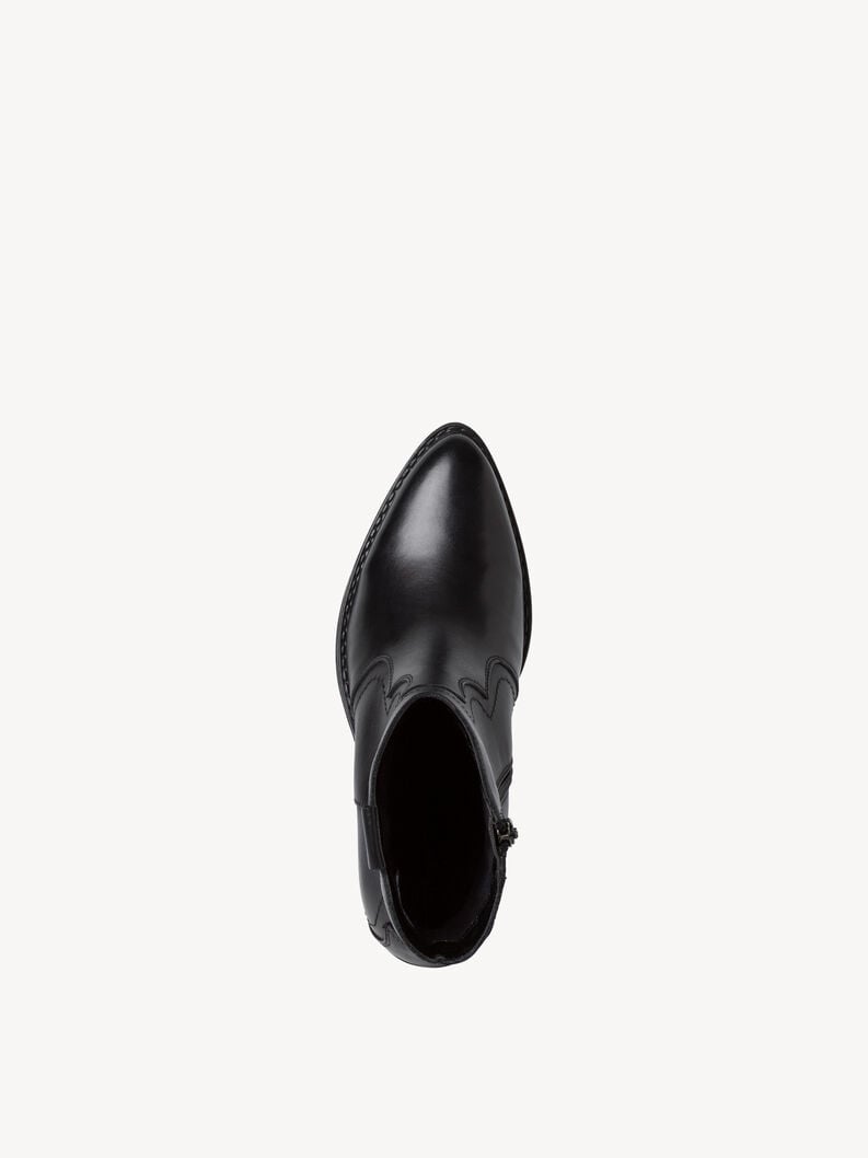 bootie in pelle - nero 1-25702-41-003 compra tamaris stivaletti online