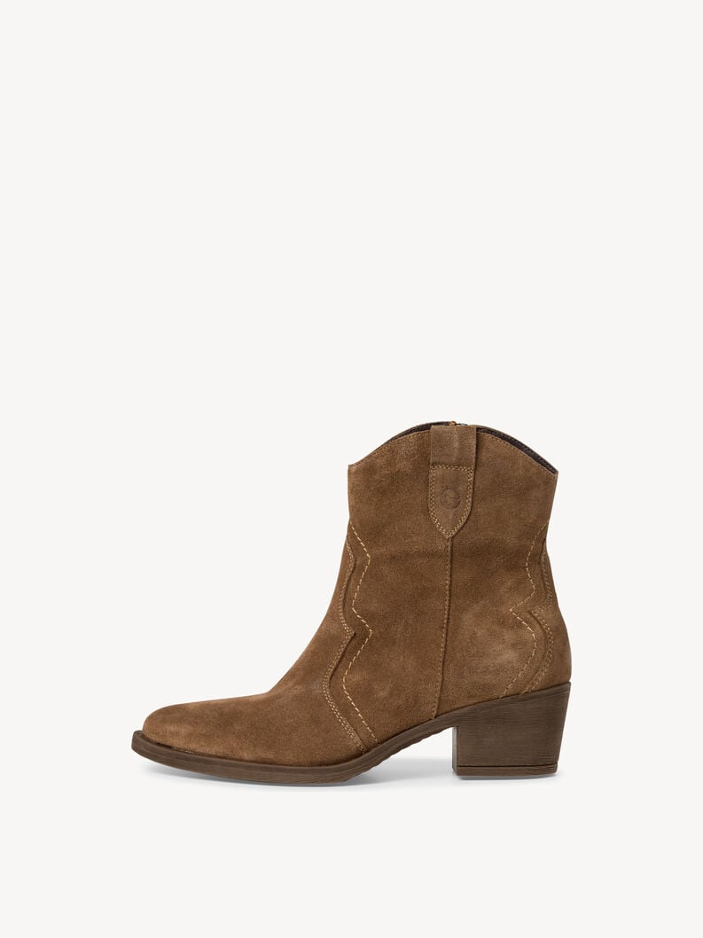 bootie in pelle - marrone 1-25702-41-300 compra tamaris stivaletti online