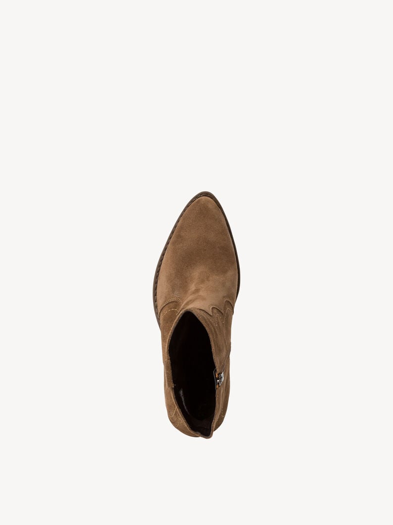 bootie in pelle - marrone 1-25702-41-300 compra tamaris stivaletti online