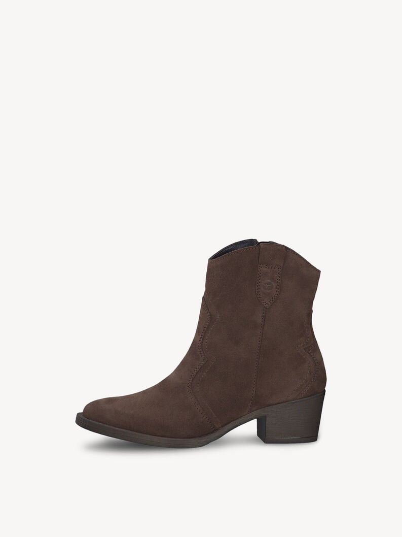 bootie in pelle - marrone 1-25702-41-304 compra tamaris stivaletti online