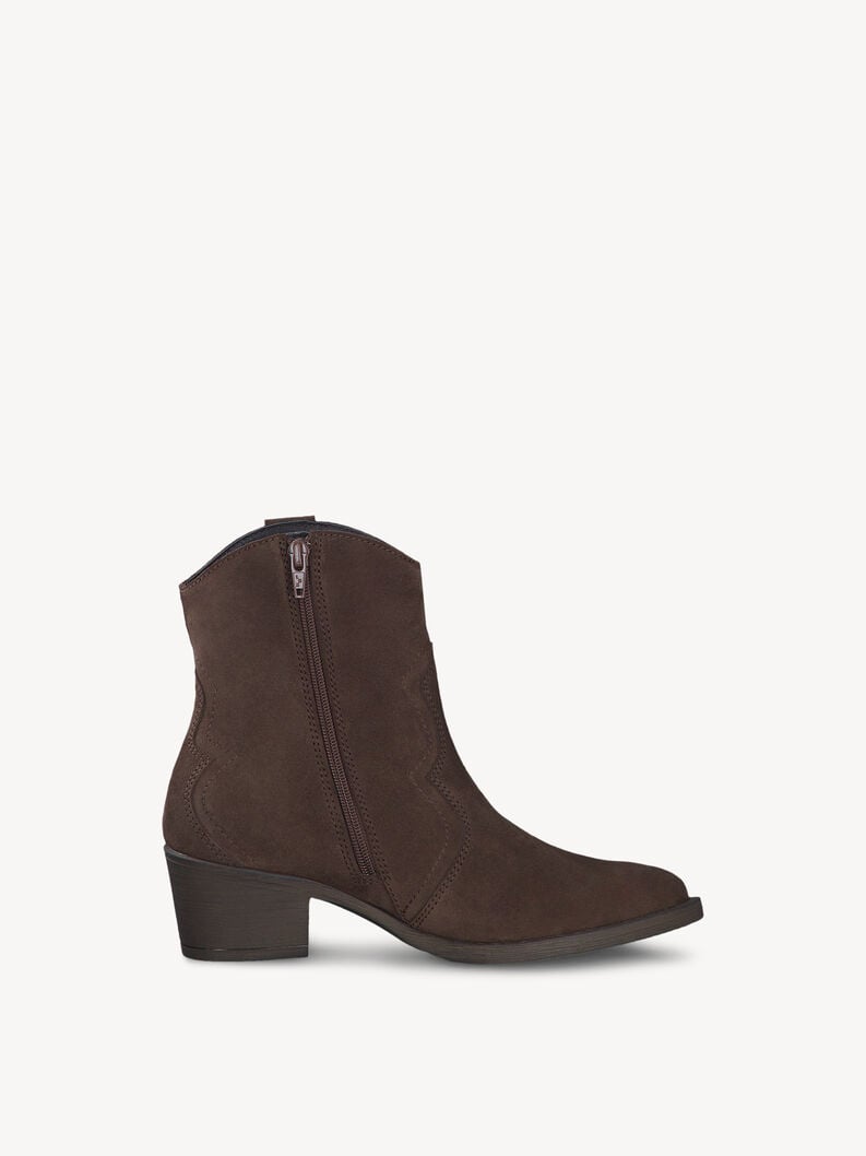 bootie in pelle - marrone 1-25702-41-304 compra tamaris stivaletti online