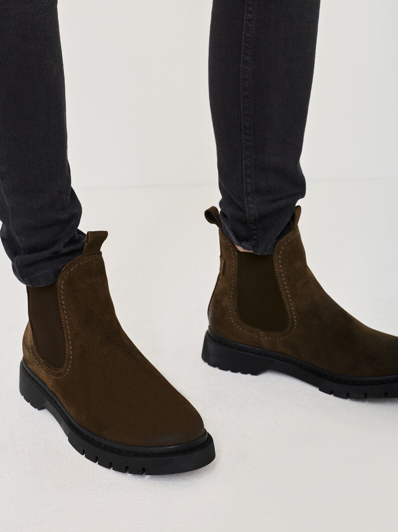 cuoio chelsea boot - khaki 1-25829-43-744 compra tamaris stivaletti online