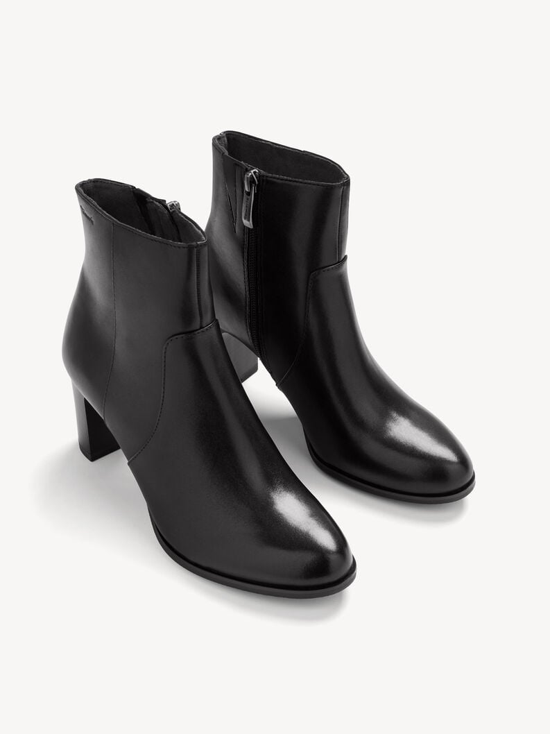 bootie in pelle - nero 1-25956-41-001 compra tamaris stivaletti online