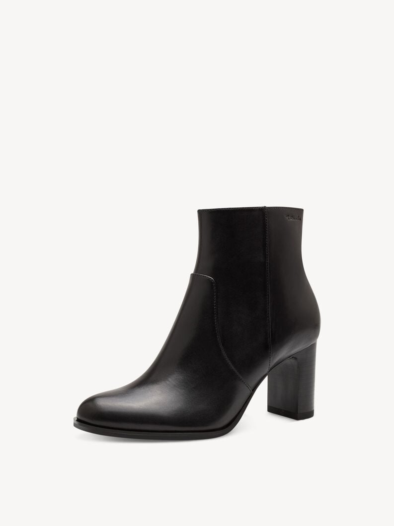 bootie in pelle - nero 1-25956-41-001 compra tamaris stivaletti online