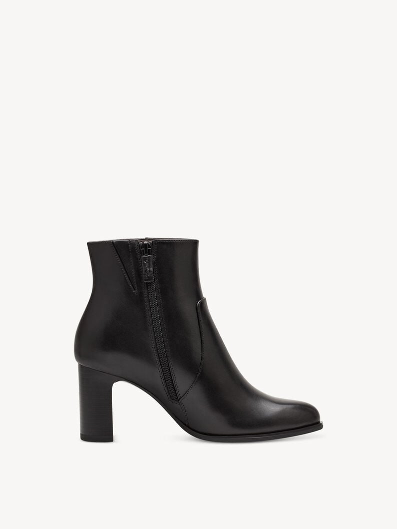 bootie in pelle - nero 1-25956-41-001 compra tamaris stivaletti online