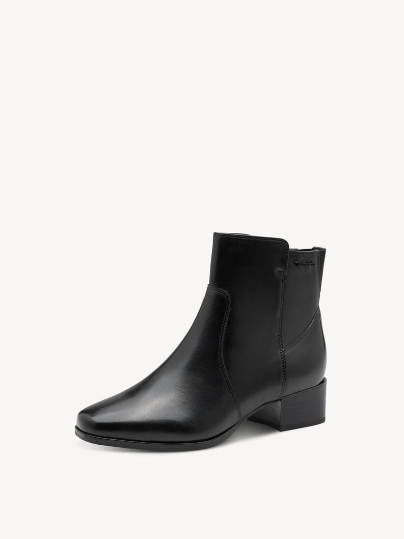 bootie in pelle - nero 8-85300-45-001 compra tamaris ampia stivaletti online