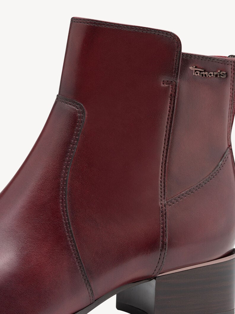 bootie in pelle - rosso 8-85300-45-549 compra tamaris ampia stivaletti online