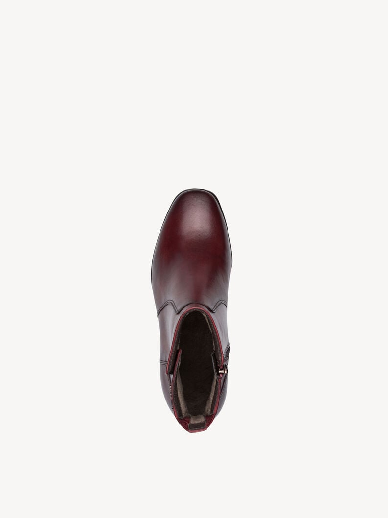 bootie in pelle - rosso 8-85300-45-549 compra tamaris ampia stivaletti online
