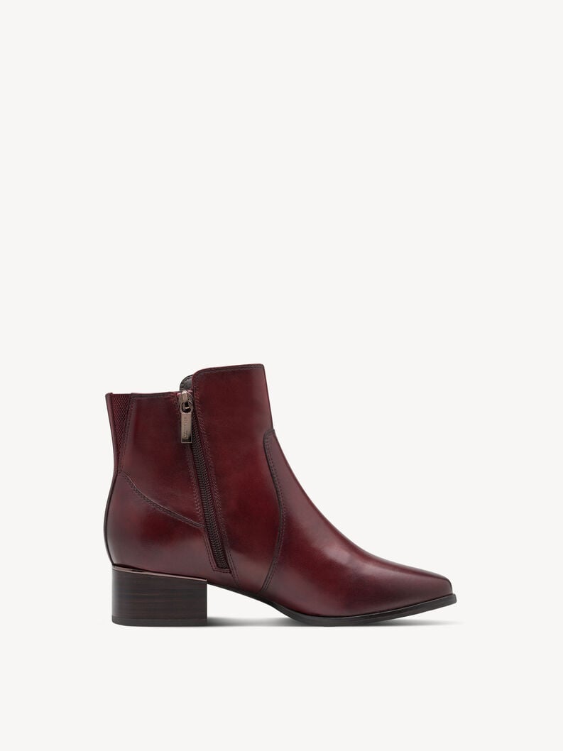 bootie in pelle - rosso 8-85300-45-549 compra tamaris ampia stivaletti online