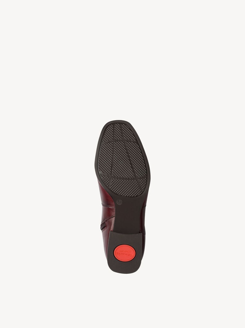 bootie in pelle - rosso 8-85300-45-549 compra tamaris ampia stivaletti online