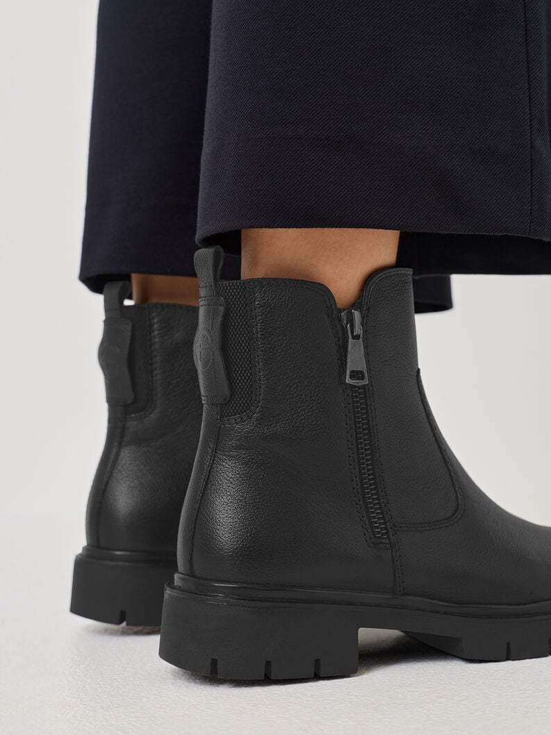 bootie in pelle - nero 8-85406-45-001 compra tamaris ampia stivaletti online