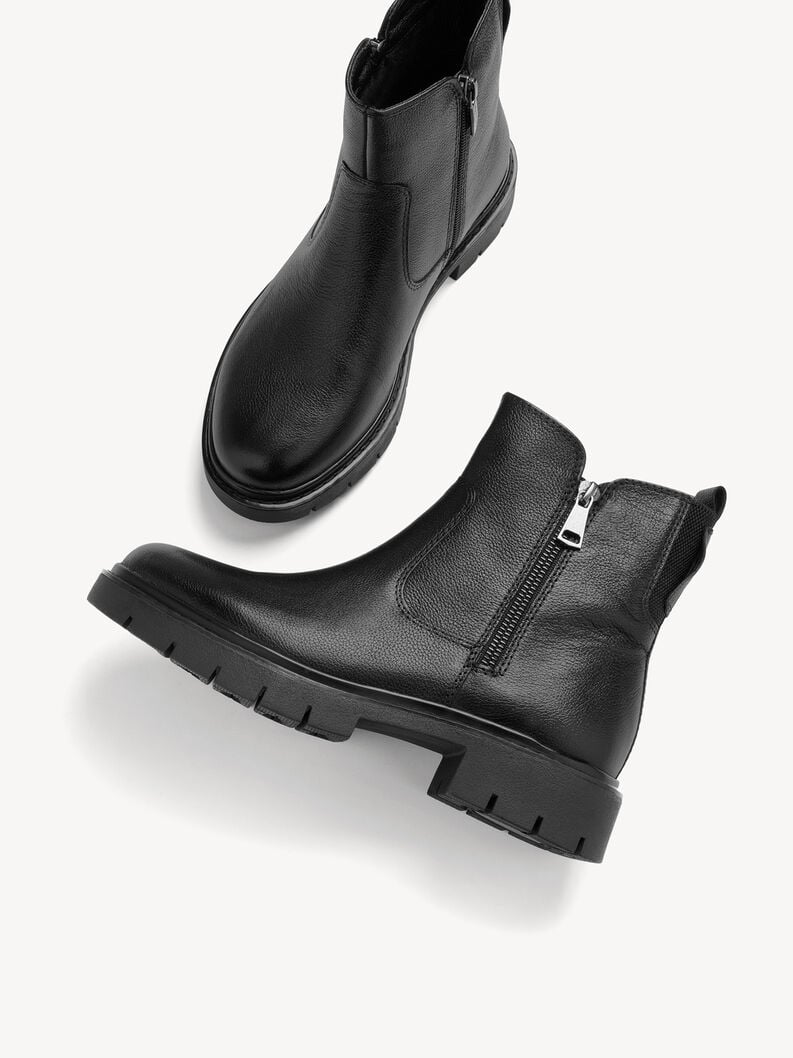 bootie in pelle - nero 8-85406-45-001 compra tamaris ampia stivaletti online