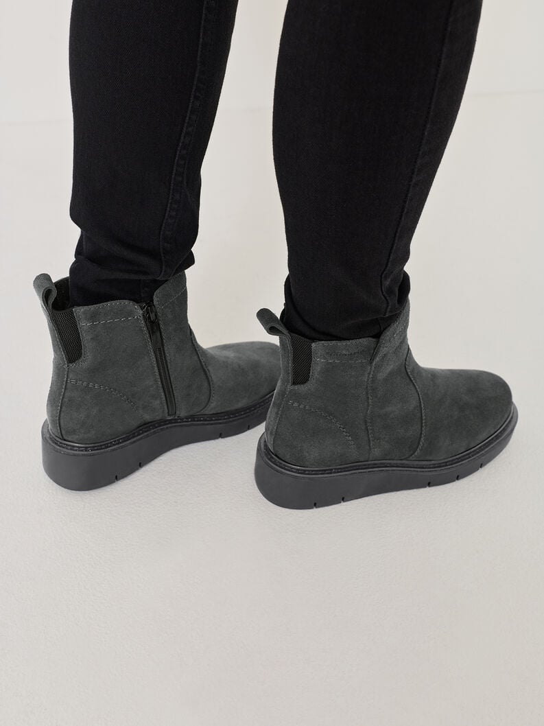 bootie in pelle - grigio 8-85408-45-216 compra tamaris ampia stivaletti online