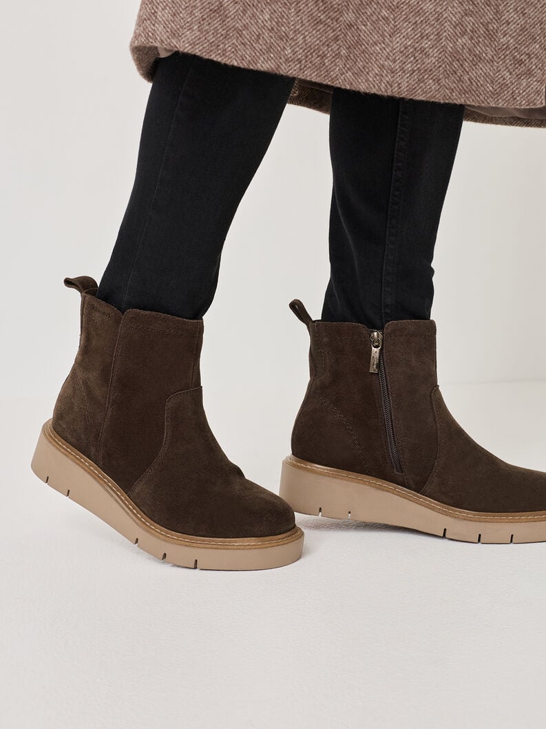 bootie in pelle - marrone 8-85408-45-307 compra tamaris ampia stivaletti online