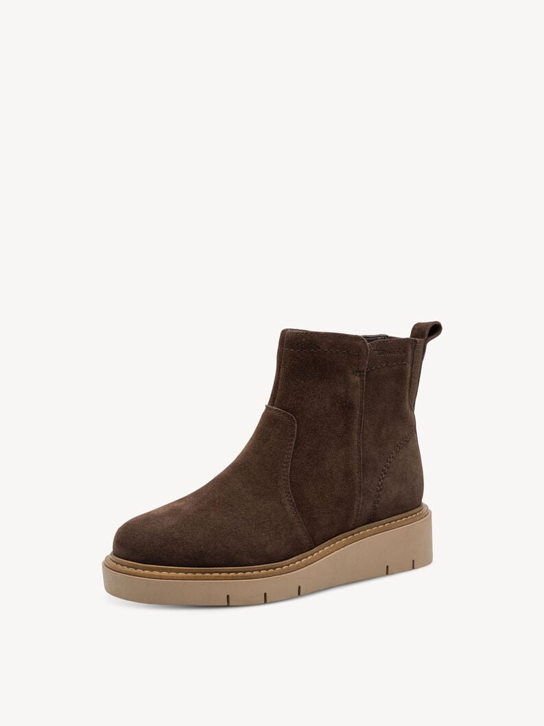 bootie in pelle - marrone 8-85408-45-307 compra tamaris ampia stivaletti online