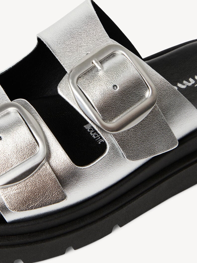 in pelle di mulo metallizzato 1-27239-42-941 compra tamaris muli online