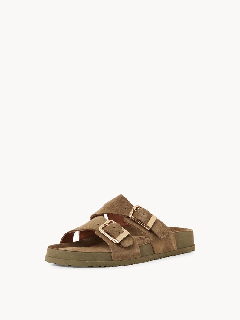 in pelle di mulo verde 1-27500-44-722 compra tamaris muli online