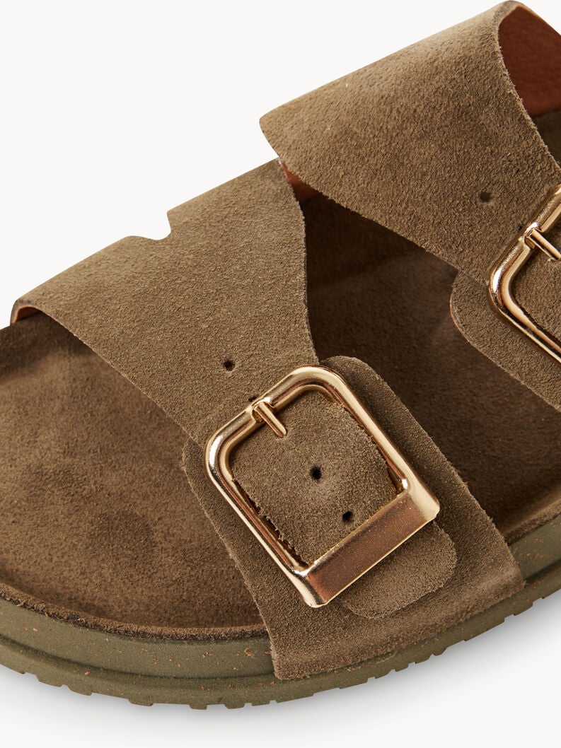 in pelle di mulo verde 1-27500-44-722 compra tamaris muli online