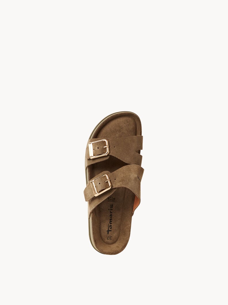 in pelle di mulo verde 1-27500-44-722 compra tamaris muli online