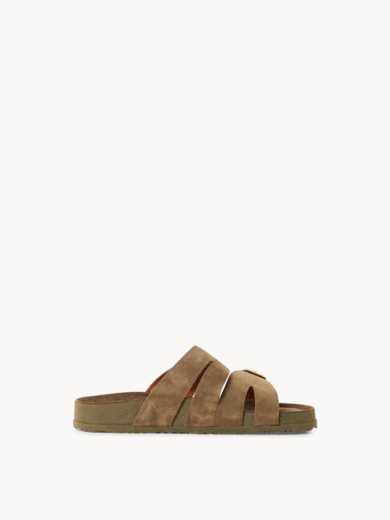 in pelle di mulo verde 1-27500-44-722 compra tamaris muli online