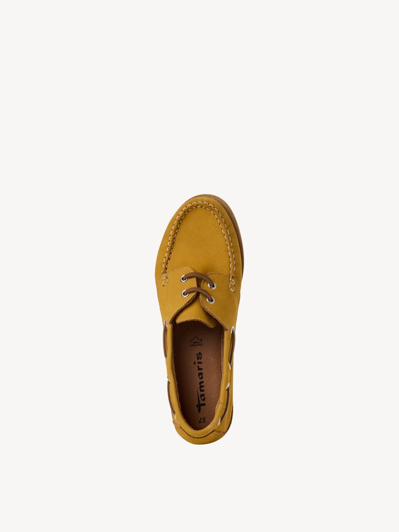 mocassino in pelle - giallo 1-23616-42-627 compra tamaris scarpe da barca online