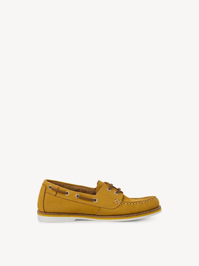 mocassino in pelle - giallo 1-23616-42-627 compra tamaris scarpe da barca online