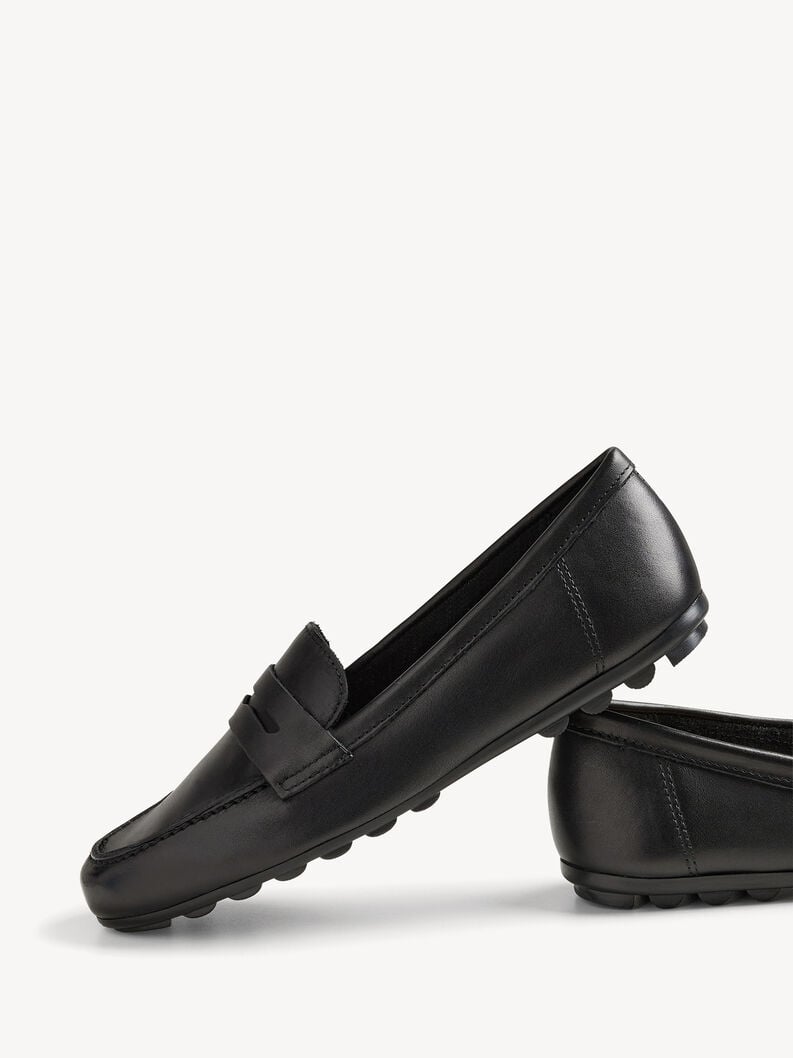 mocassino in pelle - nero 1-24229-42-003 compra tamaris scarpe basse pantofole online
