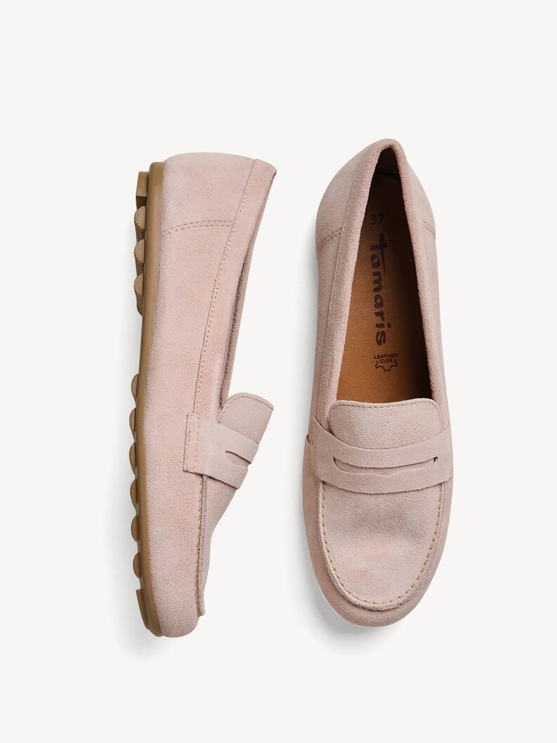 mocassino in pelle - rosa 1-24229-42-521 compra tamaris scarpe da barca online