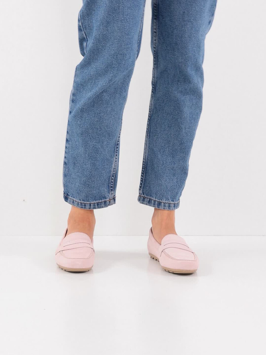 mocassino in pelle - rosa 1-24229-42-521 compra tamaris scarpe da barca online