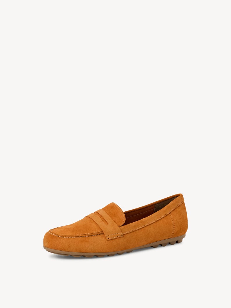 mocassino in pelle - arancione 1-24229-42-606 compra tamaris scarpe basse pantofole online