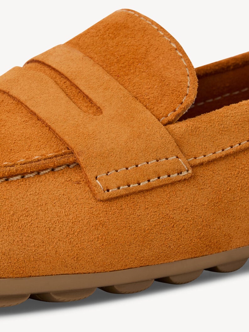 mocassino in pelle - arancione 1-24229-42-606 compra tamaris scarpe basse pantofole online