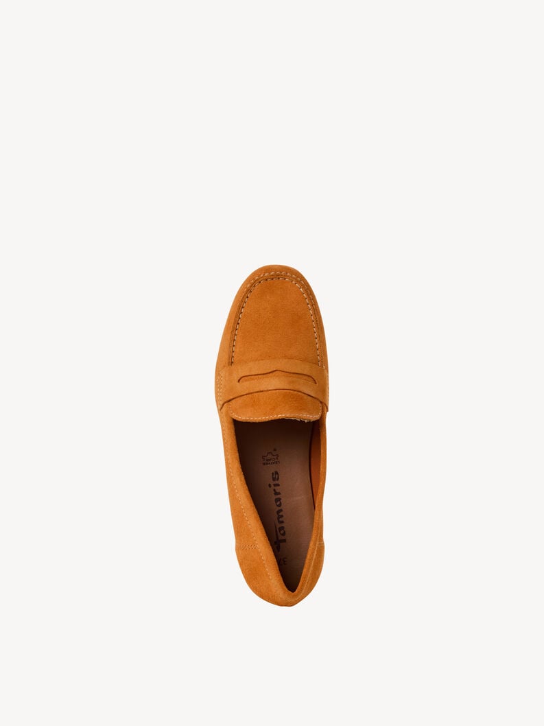 mocassino in pelle - arancione 1-24229-42-606 compra tamaris scarpe basse pantofole online